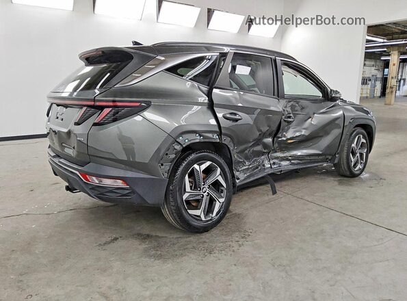 5NMJCCAE0NH157557 2022 HYUNDAI TUCSON Gray Задня права чверть