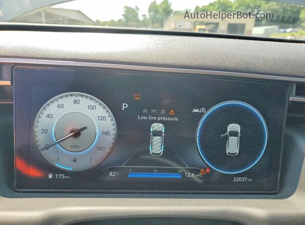 5NMJCCAE1NH144641 2022 HYUNDAI TUCSON Black Սարքավորումների վահանակի տեսք