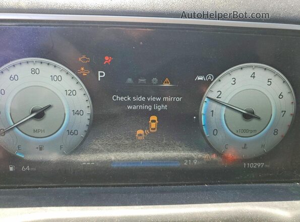 5NMJCCAE2NH087415 2022 HYUNDAI TUCSON Серый Вид щитка приборов