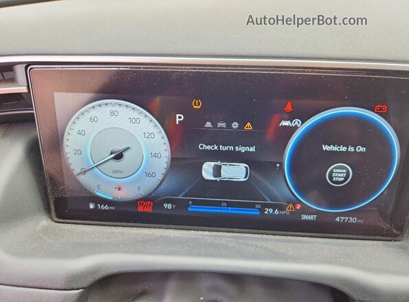 5NMJCCAE3NH151011 2022 HYUNDAI TUCSON Черный Вид щитка приборов