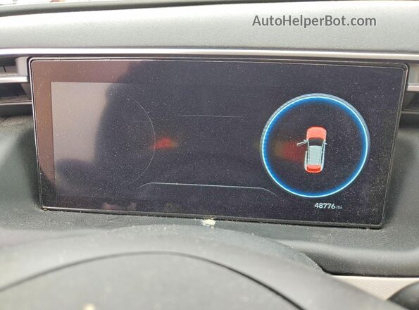 5NMJCCAE9NH064570 2022 HYUNDAI TUCSON Red Instrument cluster view