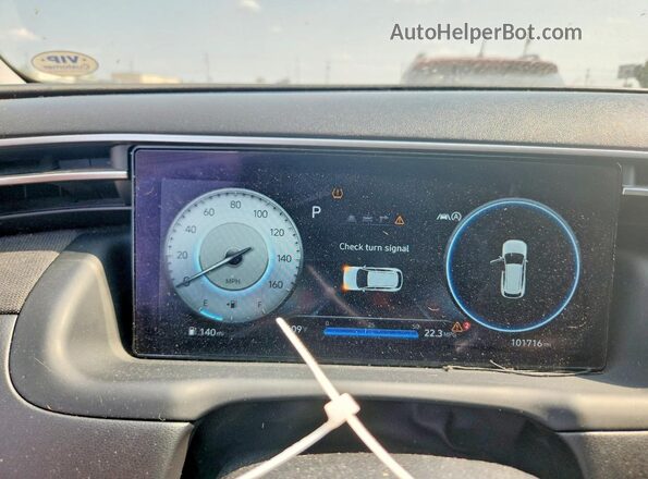 5NMJE3AE0NH044198 2022 HYUNDAI TUCSON Black Instrument cluster view