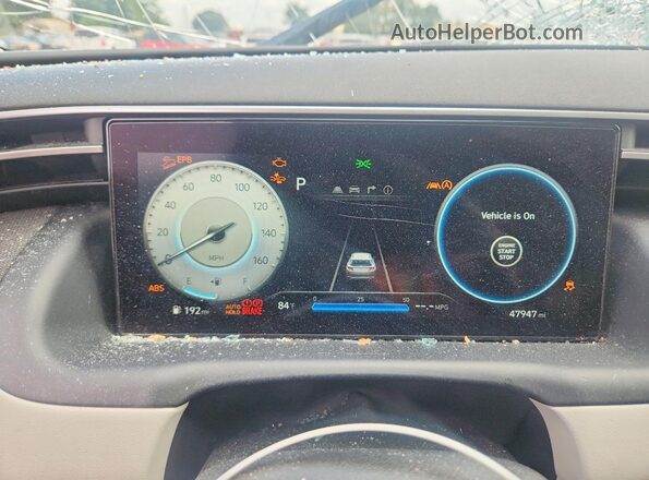 5NMJE3AE2NH013082 2022 HYUNDAI TUCSON Black Instrument cluster view