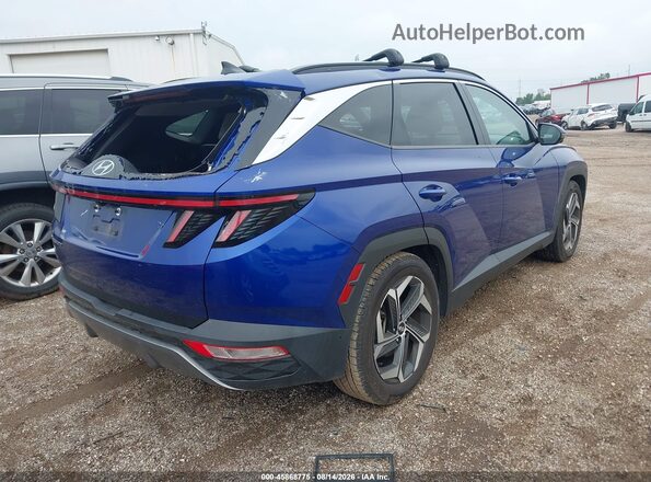 5NMJE3AE3NH046835 2022 HYUNDAI TUCSON Blue Trasero derecho