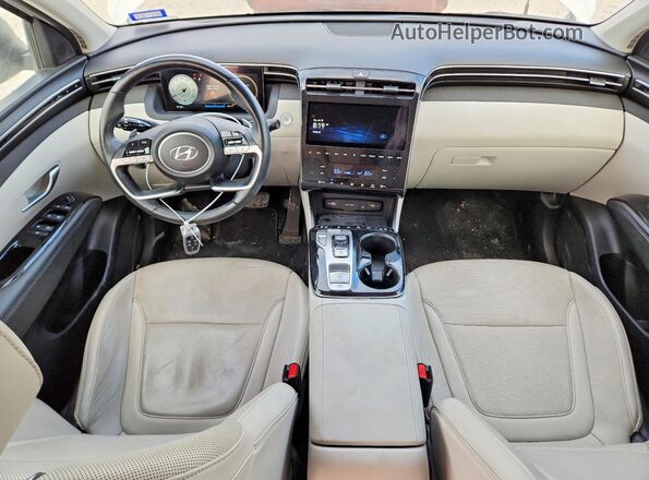 5NMJE3AE4NH031583 2022 HYUNDAI TUCSON White Առջևի վահանակի տեսք