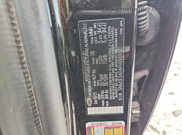 5NMJE3AE4PH293932 2023 HYUNDAI TUCSON Black VIN sticker view