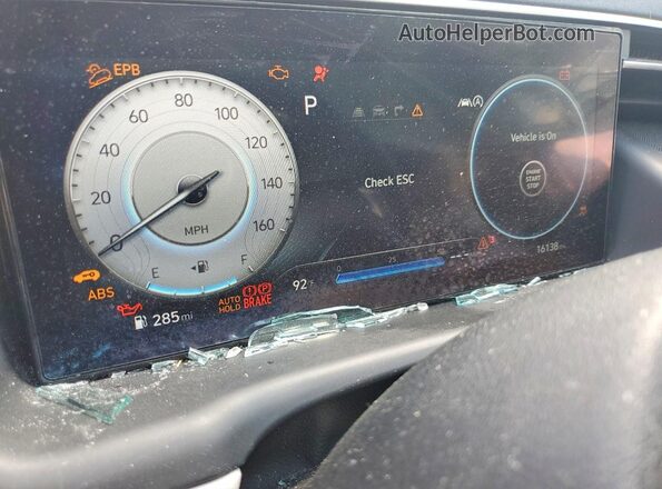 5NMJE3AE7PH222496 2023 HYUNDAI TUCSON Серебряный Вид щитка приборов