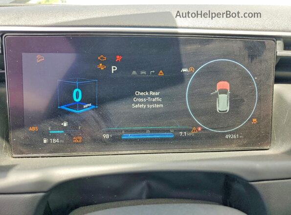5NMJE3AEXNH045939 2022 HYUNDAI TUCSON Черный Вид щитка приборов
