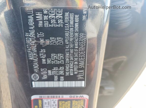 5NMJE3DE7RH353099 2024 HYUNDAI TUCSON Charcoal ძრავის განყოფილების ხედი