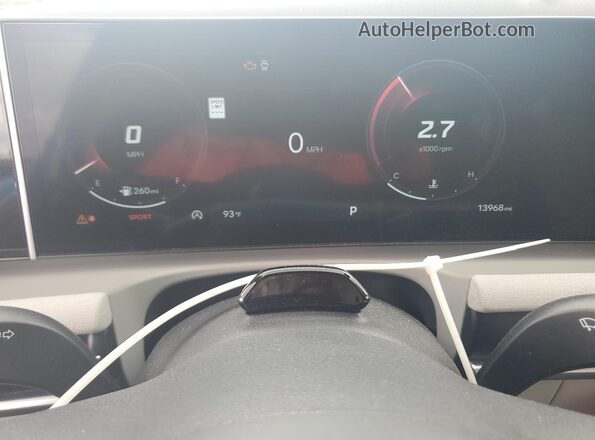 5NMJE3DEXSH495887 2025 HYUNDAI TUCSON Silver ხელსაწყოთა პანელის ხედი