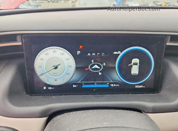 5NMJECAE1NH008732 2022 HYUNDAI TUCSON Красный Вид щитка приборов