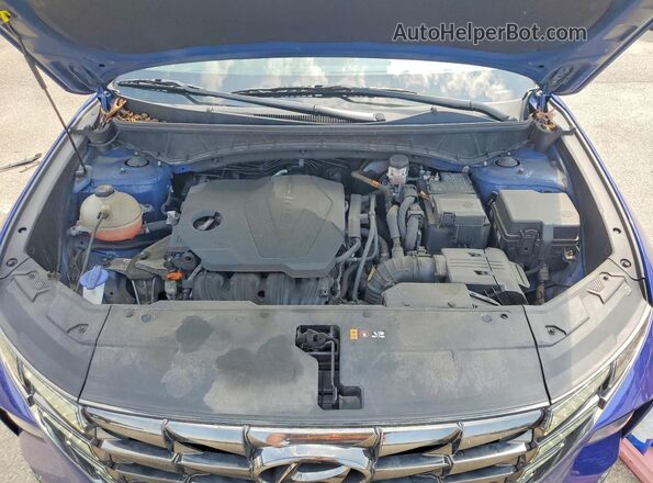 5NMJECAE1NH020587 2022 HYUNDAI TUCSON Blue Widok komory silnika