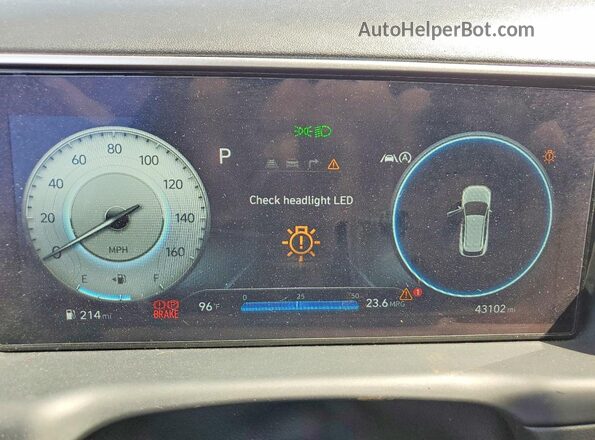 5NMJECAE1PH247961 2023 HYUNDAI TUCSON Red Սարքավորումների վահանակի տեսք