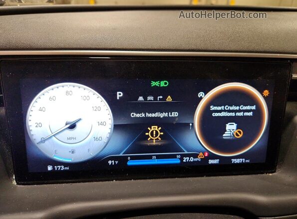 5NMJECAE2NH050262 2022 HYUNDAI TUCSON Black Instrument cluster view