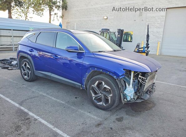 5NMJECAE2NH111058 2022 HYUNDAI TUCSON Blue Przód prawy
