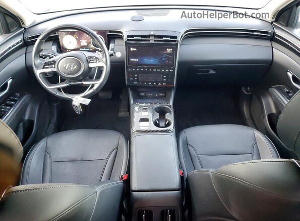 5NMJECAE2NH111058 2022 HYUNDAI TUCSON Blue Widok deski rozdzielczej