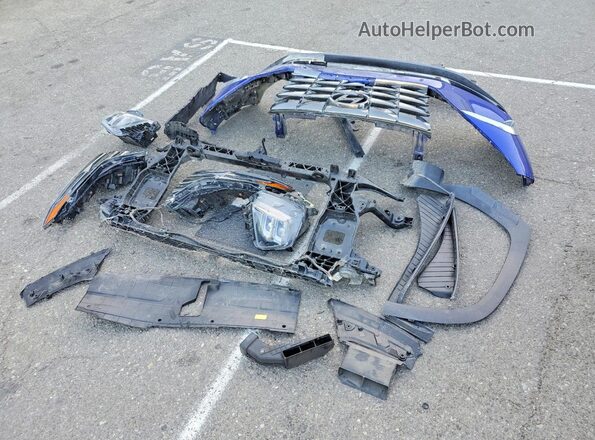 5NMJECAE2NH111058 2022 HYUNDAI TUCSON Blue Widok naklejki z numerem VIN