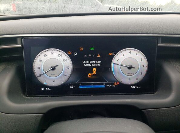 5NMJECAE6NH130308 2022 HYUNDAI TUCSON Silver ხელსაწყოთა პანელის ხედი