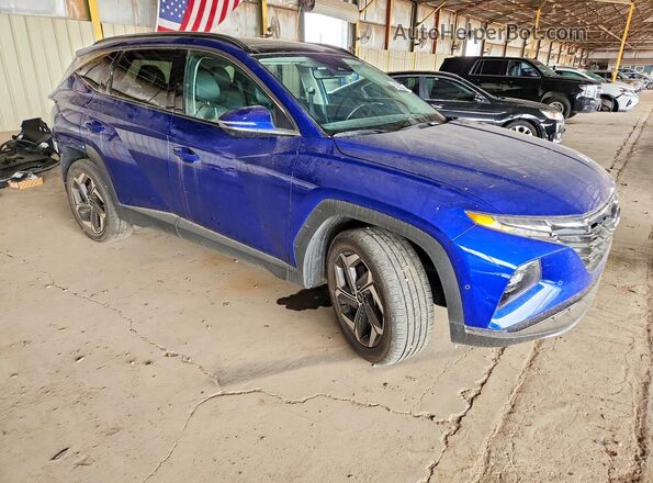 5NMJECAE8PH214228 2023 HYUNDAI TUCSON Blue Delantero derecho