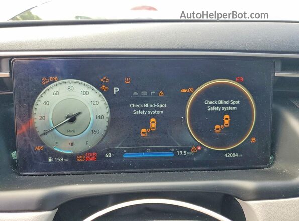 5NMJECAE8PH261999 2023 HYUNDAI TUCSON Blue Widok zestawu wskaźników