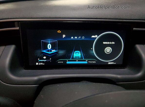 5NMJECAE9NH042191 2022 HYUNDAI TUCSON Blue Instrument cluster view