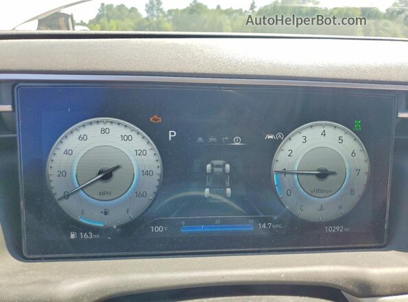5NMJECDE3RH440109 2024 HYUNDAI TUCSON White Widok zestawu wskaźników