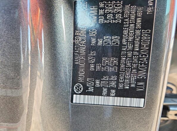 5NMJF3AEXNH028913 2022 HYUNDAI TUCSON Green Engine compartment view