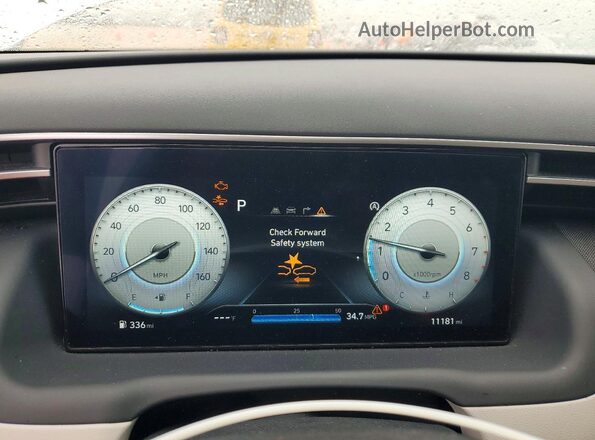 5NMJF3DEXRH374347 2024 HYUNDAI TUCSON White Vista del cuadro de instrumentos