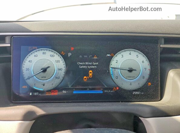 5NMJF3DEXRH415771 2024 HYUNDAI TUCSON White Սարքավորումների վահանակի տեսք