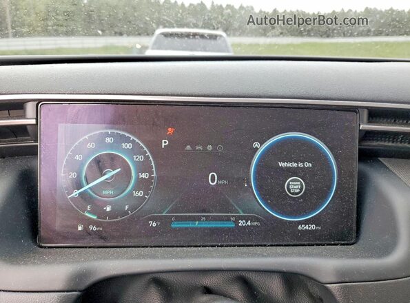 5NMJFCAE0NH099330 2022 HYUNDAI TUCSON Silver Widok zestawu wskaźników