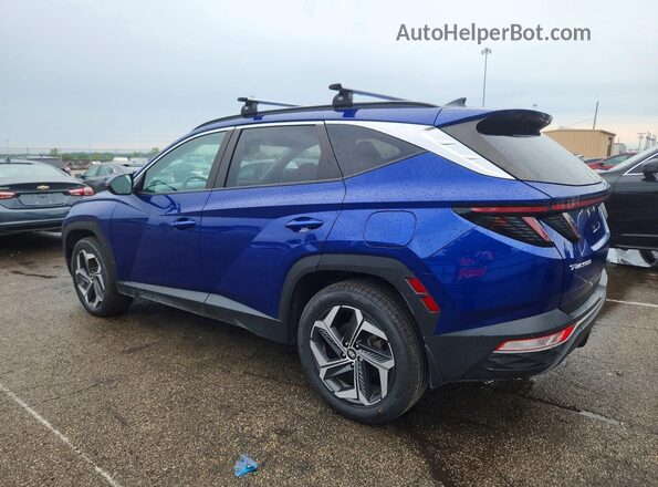 5NMJFCAE0NH115848 2022 HYUNDAI TUCSON Blue Trasero izquierdo