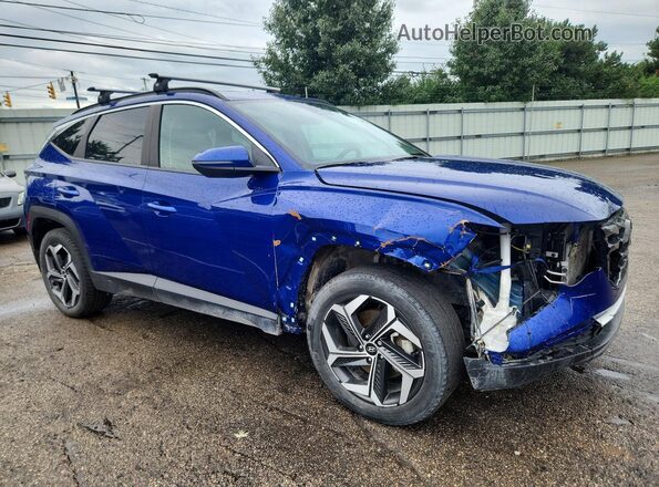 5NMJFCAE0NH115848 2022 HYUNDAI TUCSON Blue Delantero derecho