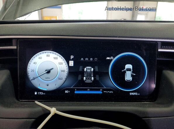 5NMJFCAE1NH128298 2022 HYUNDAI TUCSON Gray Instrument cluster view