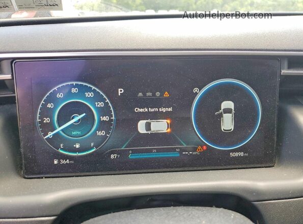 5NMJFCAE3PH180485 2023 HYUNDAI TUCSON Black ხელსაწყოთა პანელის ხედი
