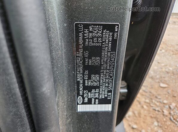 5NMJFCAE5PH254053 2023 HYUNDAI TUCSON Gray VIN კოდის სტიკერის ხედი
