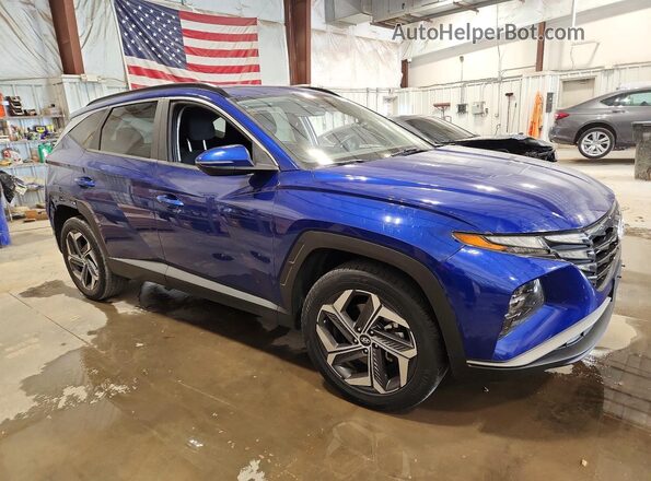 5NMJFCAE7NH031915 2022 HYUNDAI TUCSON Синий Передняя правая четверть