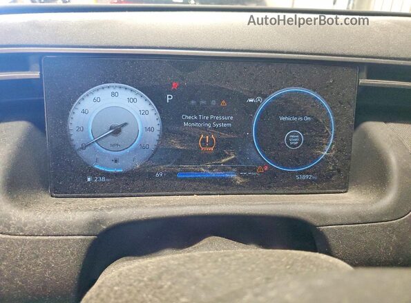 5NMJFCAE8PH279125 2023 HYUNDAI TUCSON White ხელსაწყოთა პანელის ხედი