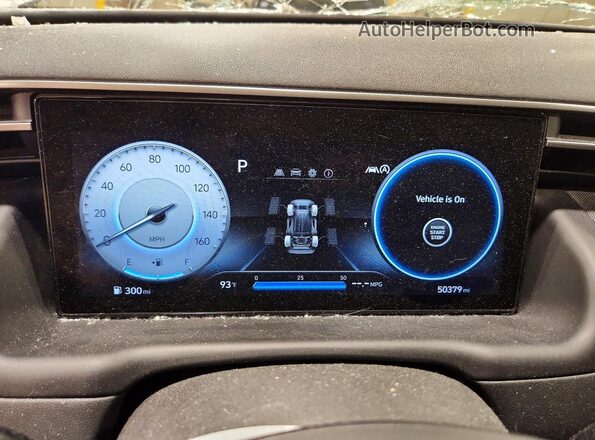 5NMJFCAEXNH021069 2022 HYUNDAI TUCSON White Instrument cluster view