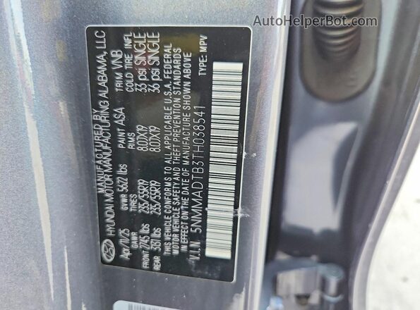 5NMMADTB3TH038541 2026 GENESIS GV70 Gray Շարժիչի բաժամունքի տեսք