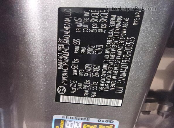 5NMMADTB5RH003525 2024 GENESIS GV70 Silver Engine compartment view