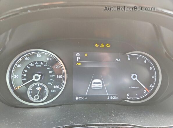 5NMMADTB7RH009570 2024 GENESIS GV70 Silver Instrument cluster view
