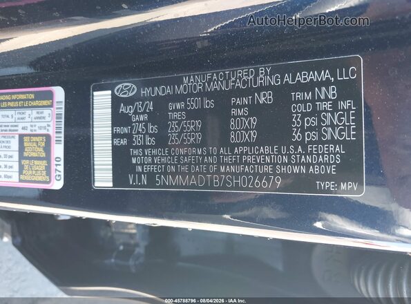 5NMMADTB7SH026679 2025 GENESIS GV70 Blue Вид підкапотного простору
