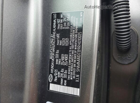 5NMMADTB9RH010025 2024 GENESIS GV70 Black VIN sticker view