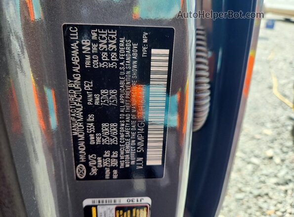 5NMP14GL2TH164471 2026 HYUNDAI SANTA Угольный Вид наклейки с VIN-кодом