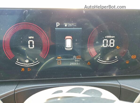 5NMP1DGL0RH008633 2024 HYUNDAI SANTA Black ხელსაწყოთა პანელის ხედი