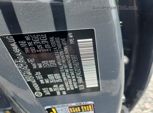 5NMP24G12TH079397 2026 HYUNDAI SANTA Gray VIN კოდის სტიკერის ხედი