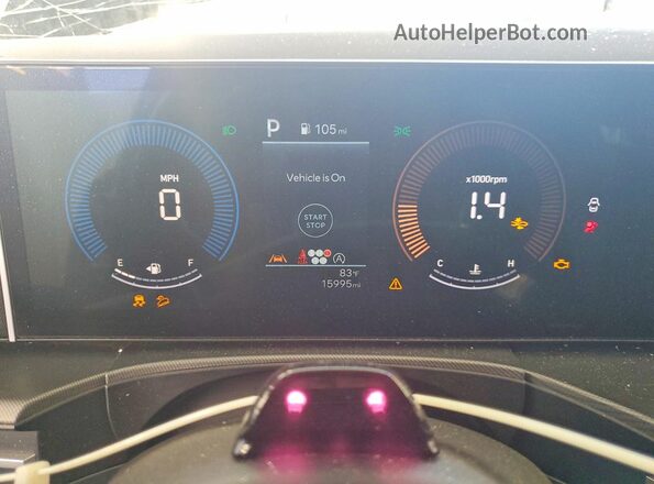 5NMP24GL1TH174986 2026 HYUNDAI SANTA Gray ხელსაწყოთა პანელის ხედი