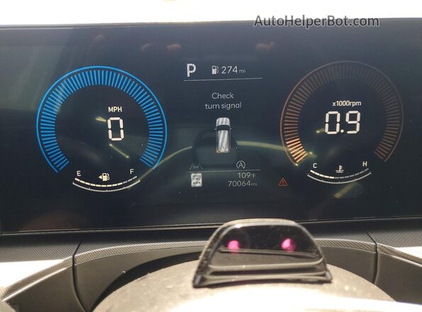 5NMP24GL6RH015549 2024 HYUNDAI SANTA White Instrument cluster view