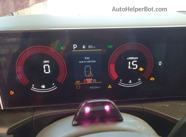 5NMP24GL7RH037849 2024 HYUNDAI SANTA Red Vista del cuadro de instrumentos