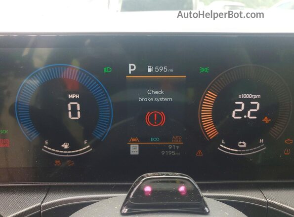 5NMP2DG17SH065798 2025 HYUNDAI SANTA White Вид щитка приладів